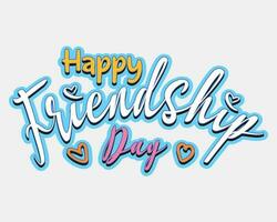 Creative and Editable Template for Effortless Friendship Day Lettering and Typography vector