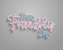 Creative and Editable Template for Effortless Friendship Day Lettering and Typography vector