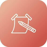 Sticky note with pencil Vector Icon