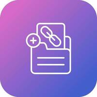 Document Insert Link Vector Icon