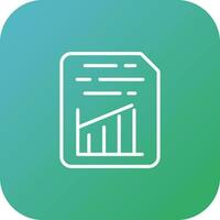 Document Insert Graph Vector Icon