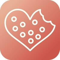 Heart shaped cookies Vector Icon