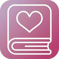 Romantic poetry book Vector Icon