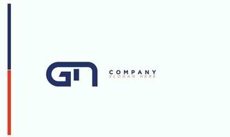 GN Alphabet letters Initials Monogram logo NG, G and N vector