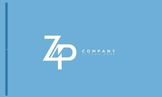 ZP Alphabet letters Initials Monogram logo PZ, Z and P vector