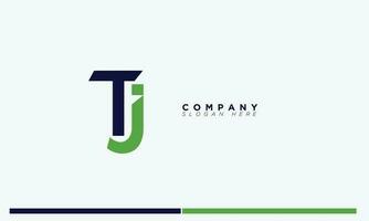 TJ Alphabet letters Initials Monogram logo JT, T and J vector