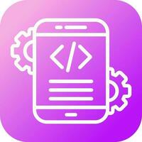 móvil aplicación desarrollo vector icono