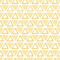 Yellow summer triangle seamless hand painted pattern. Vector cute geometric fabric texture for template, background, wallpaper, package design, textile, wrap, cover, summer design. Swatch