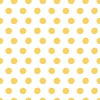 Vector abstract geometric seamless pattern with polka dot ornament made in summer yellow color. Hand drawn background, wrap, wallpaper, cover, fabric, cloth, textile design. Swatch