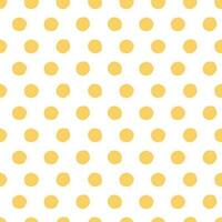 Vector abstract geometric seamless pattern with polka dot ornament made in summer yellow color. Hand drawn background, wrap, wallpaper, cover, fabric, cloth, textile design. Swatch