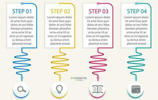 vector infografía cronograma modelo moderno gráfico diseño