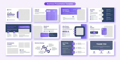 Creative business presentation slides template design. Use for modern presentation background, brochure design, website slider, landing page, annual report, company profile vector