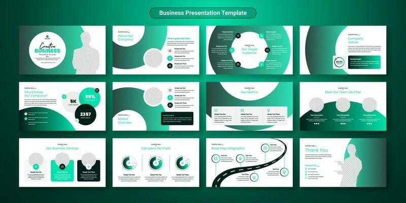 Creative business presentation slides template design. Use for modern presentation background, brochure design, website slider, landing page, annual report, company profile