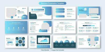 diseño de plantilla de diapositivas de presentación de negocios creativos. uso para antecedentes de presentación modernos, diseño de folletos, control deslizante de sitios web, página de inicio, informe anual, perfil de empresa vector