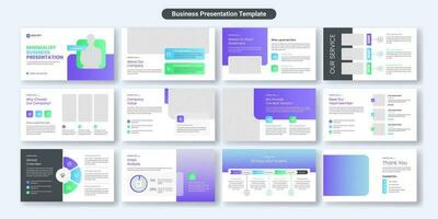 diseño de plantilla de diapositivas de presentación de negocios creativos. uso para antecedentes de presentación modernos, diseño de folletos, control deslizante de sitios web, página de inicio, informe anual, perfil de empresa vector