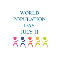 Vector illustration of World Population Day Concept, 11July. Overcrowded, overloaded, explosion of world population and starvation.