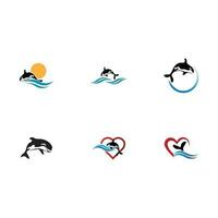 orca whale logo vector