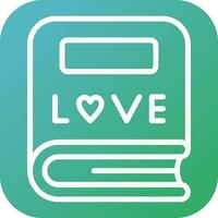 Love story book Vector Icon