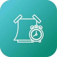 Sticky note with alarm clo Vector Icon