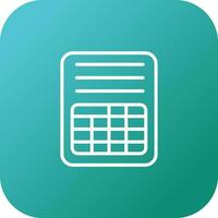 Spreadsheet Vector Icon