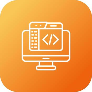 código editor vector icono