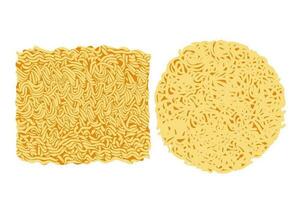 instant noodles cube isolated on white background vector