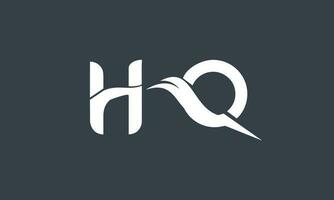 Initial Letter logo HQ QH vector