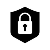 Protection icon vector. Padlock icon isolated on white background vector