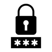 Pin code icon isolated on white background vector