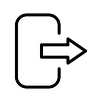 Logout icon. Exit Vector in trendy flat style. Flat Web Mobile Icon, Sign, Symbol, Button, Element - Vector illustration. isolated on white background