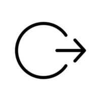 Logout icon. Exit Vector in trendy flat style. Flat Web Mobile Icon, Sign, Symbol, Button, Element - Vector illustration. isolated on white background
