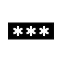 Pin code icon isolated on white background vector