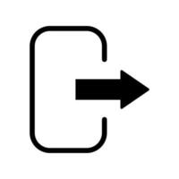 Logout icon. Exit Vector in trendy flat style. Flat Web Mobile Icon, Sign, Symbol, Button, Element - Vector illustration. isolated on white background