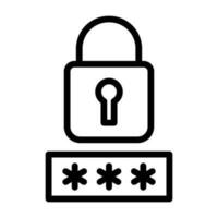 Pin code icon isolated on white background vector