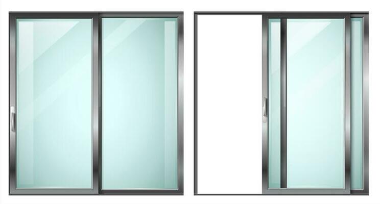 Modern sliding metal wooden door