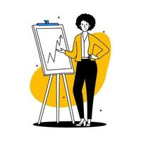 mujer líder empresario ilustración aislado vector