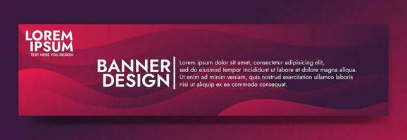 Abstract Gradient dark red liquid Wave Banner Template vector