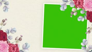 verde pantalla Boda flores antecedentes video