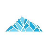 montaña logo, antártico iceberg logo diseño, naturaleza paisaje vector, producto marca ilustración icono vector