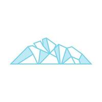 montaña logo, antártico iceberg logo diseño, naturaleza paisaje vector, producto marca ilustración icono vector