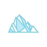 montaña logo, antártico iceberg logo diseño, naturaleza paisaje vector, producto marca ilustración icono vector