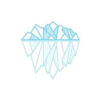 montaña logo, antártico iceberg logo diseño, naturaleza paisaje vector, producto marca ilustración icono vector