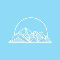 montaña logo, antártico iceberg logo diseño, naturaleza paisaje vector, producto marca ilustración icono vector