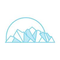 montaña logo, antártico iceberg logo diseño, naturaleza paisaje vector, producto marca ilustración icono vector