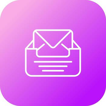 Inbox with envelope Vector Icon