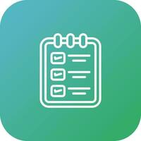 Memo pad with checklist Vector Icon