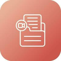 Document Insert Video Vector Icon