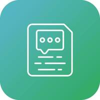 Document Insert Comment Vector Icon