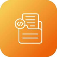 Document Insert Code Vector Icon
