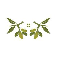 Olive Logo Design, Olive Oil Tree Vector, Simple Illustration Template vector